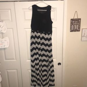 Long chevron dress